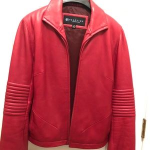 Vintage Red Leather Kenneth Cole Reaction Jacket